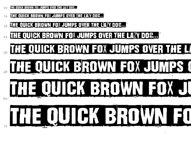 Dharma Punk font waterfall